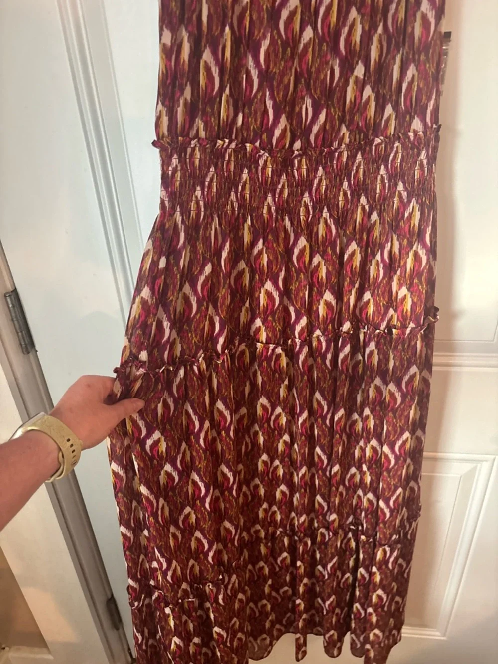Taylor Red Multi-Print Halter Maxi Dress - Picture 4 of 9